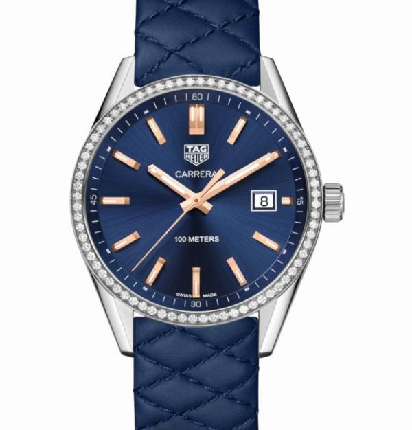 TAG Heuer Carrera Lady : modèle acier sur cadran bleu