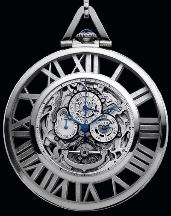 CARTIER GRANDE COMPLICATION MONTRE DE POCHE SQUELETTE